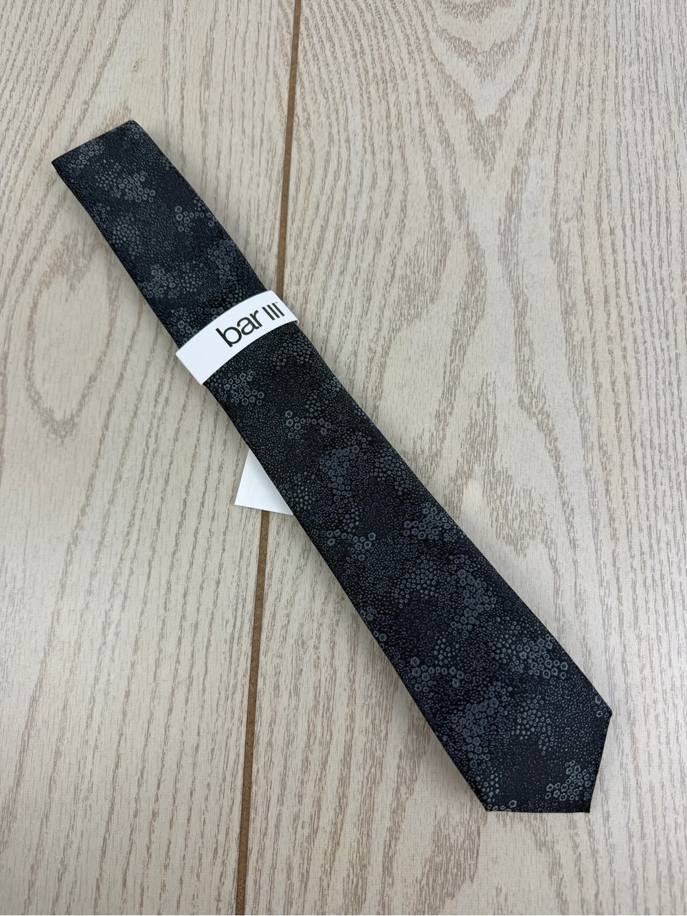 865 Bar III Men's Tie Glendale Floral 001 Black $55 Polyester Skinny Slim